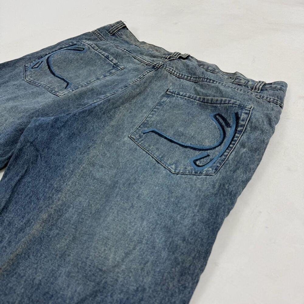 Vintage y2k grunge archive baggy wide leg rare karl kani skater faded jeans - Picture 2 of 7